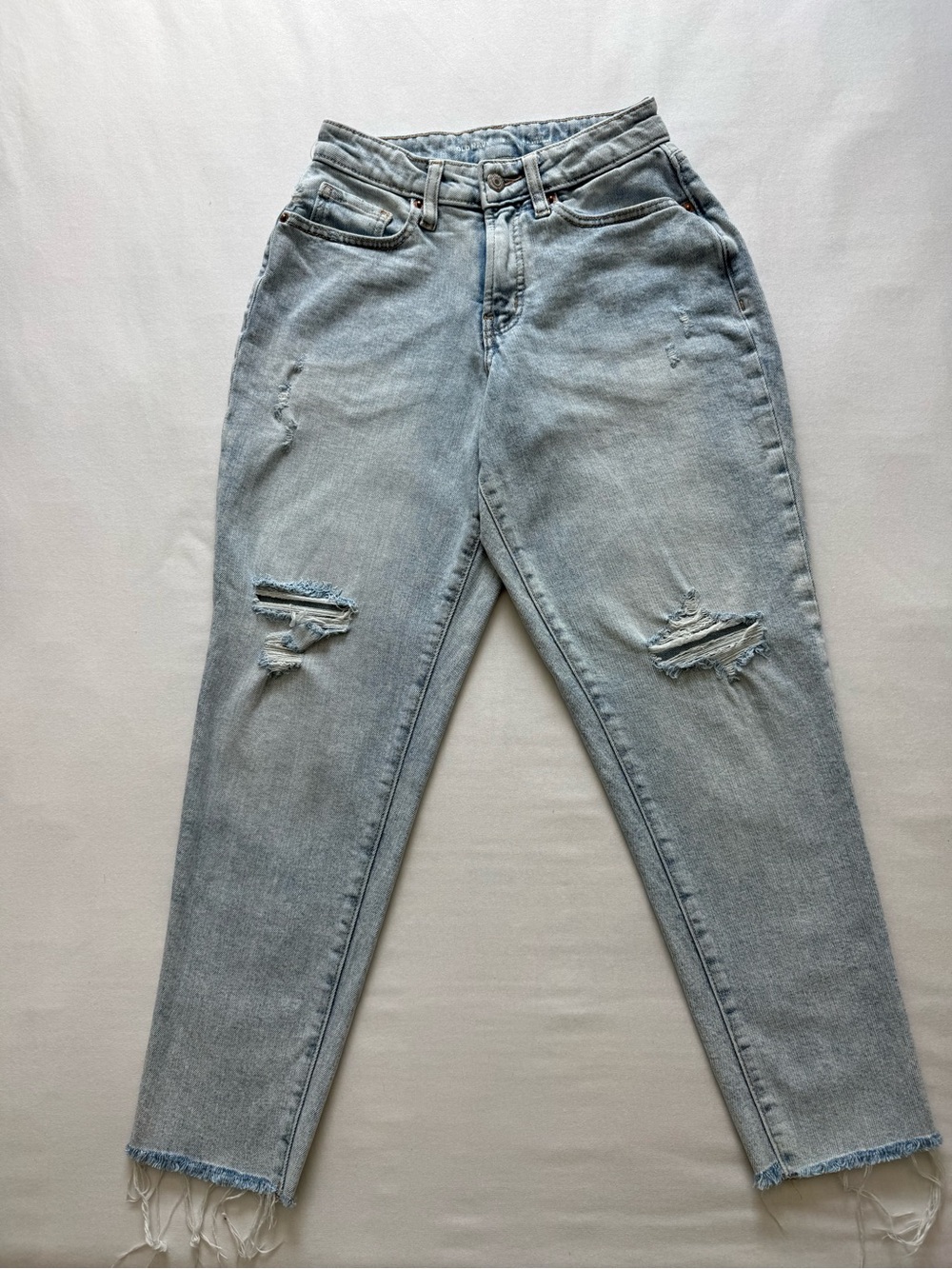 Old Navy Curvy O.G. Straight Leg Jeans | Distressed Y2K Vintage | Size 2 - Picture 2 of 11